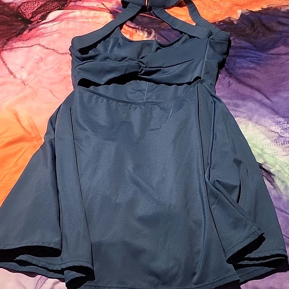 HALARA Deep Blue Athletic Romper Dress - Picture 3 of 4